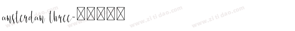 amsterdam three字体转换